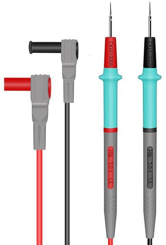 Multimeter Meetkabels - Testkabels Set - Componenten Testen - Scherp Contact - 90 cm Lengte - Afgebeeld