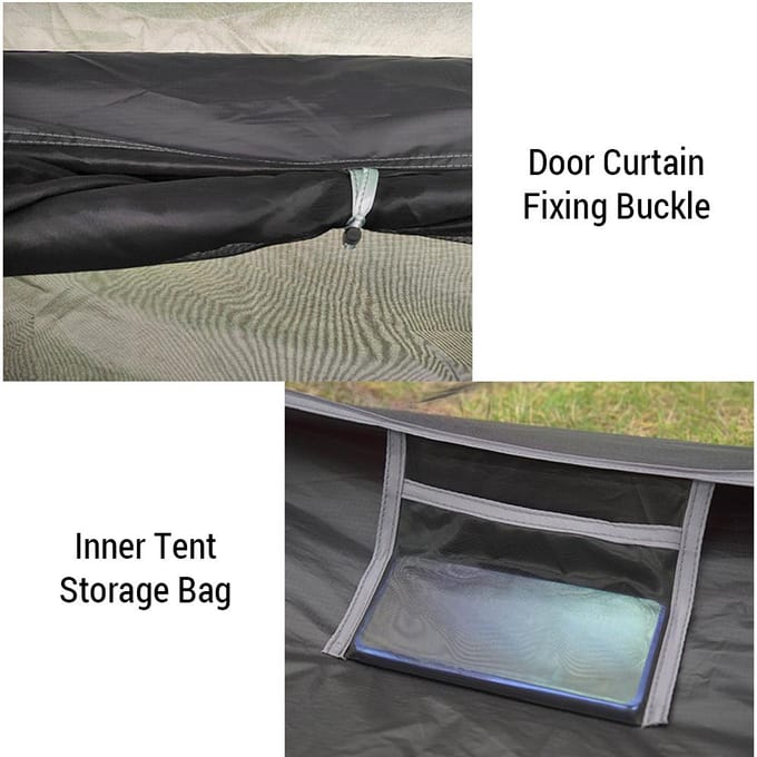 Waterdichte Backpacking Tent Set Winddichte 1/2 Persoons Tent Dubbellaags Kampeertenten groen