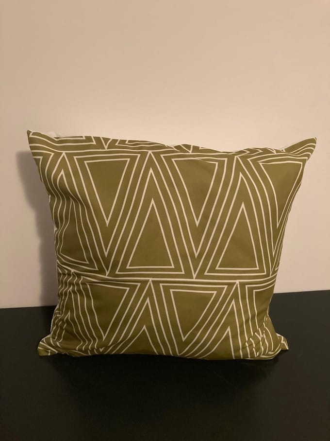 Nordic Geometry Collection Kussenhoes – Olive Green Edition - 45x45 cm