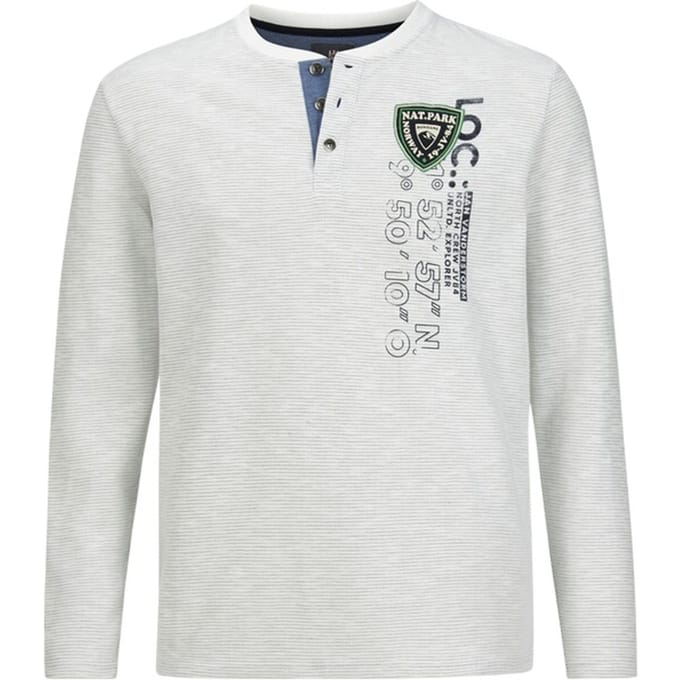 Jan Vanderstorm herren Sweatshirt - 80/82 - wolwit - Plus Size