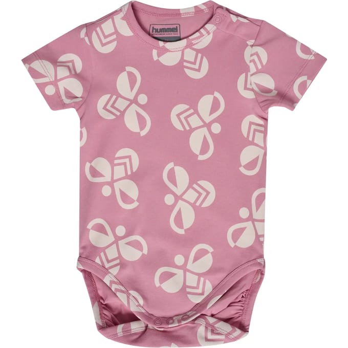 Hummel kinderbody met korte mouwen Hmlmini Bold Bee Aop S/S 232482