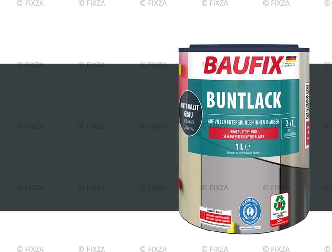 BAUFIX Multi- Lakverf antraciet grijs 1 Liter