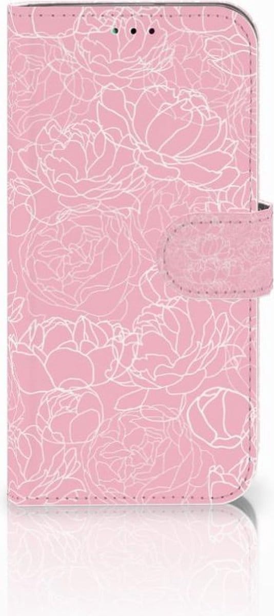 Samsung Galaxy A40 Hoesje White Flowers