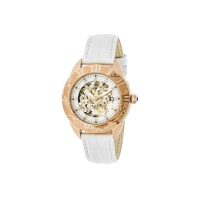 Keizerin Godiva automatisch MOP horloge met leren band