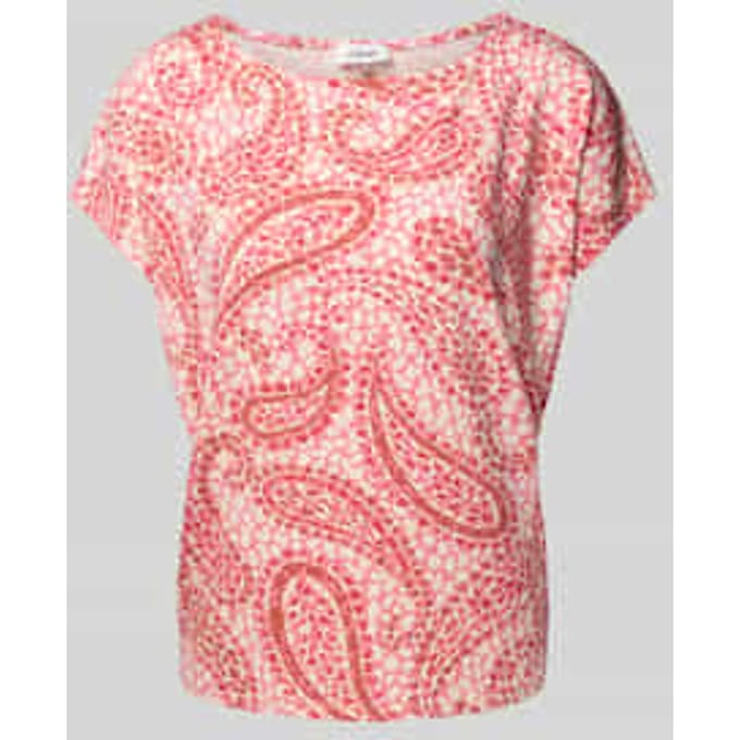Relaxed fit T-shirt van viscosemix met extra brede schouders
