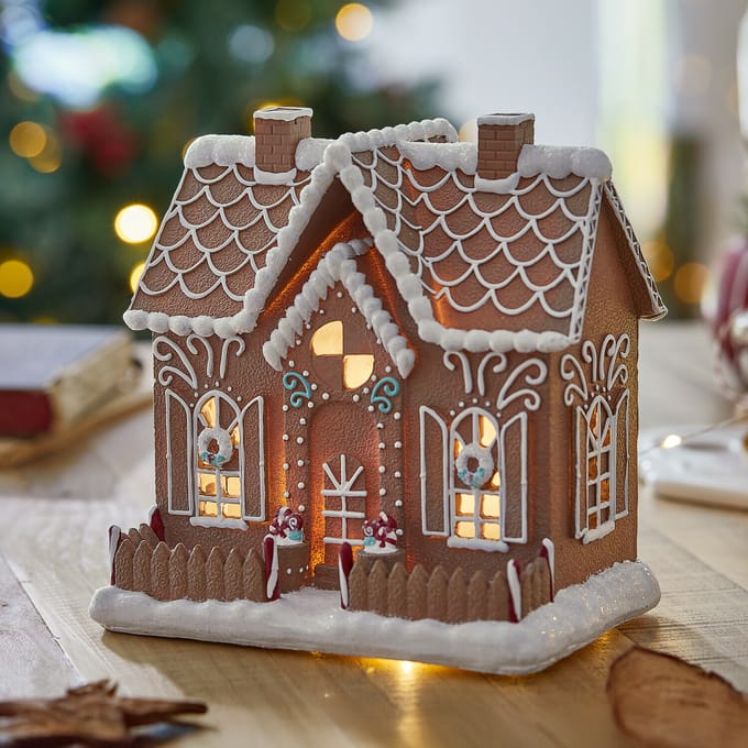 LOBERON Decoratiehuisje Listras bruin/wit