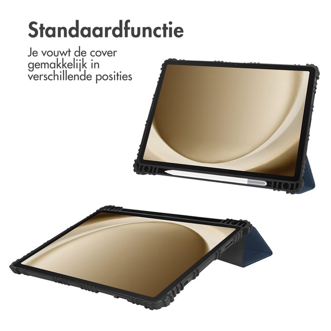 Accezz Tablet Hoes - Geschikt voor Samsung Galaxy Tab A9 Plus - Trifold Bookcase - Donkerblauw