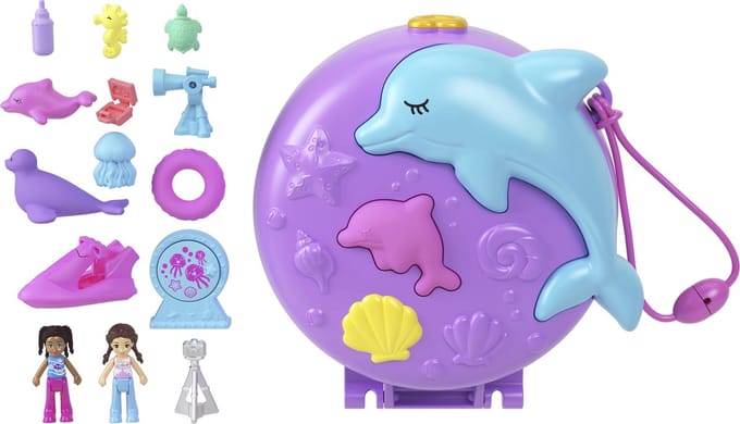 Polly Pocket DOLFIJNEN REDDEN EN SPELEN Compacte Speelset