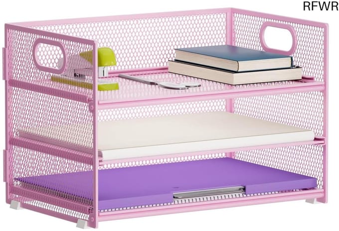 RFWR® Bureau Organizer voor Brieven en Tijdschriften - 3 Laags Handgreep Design
