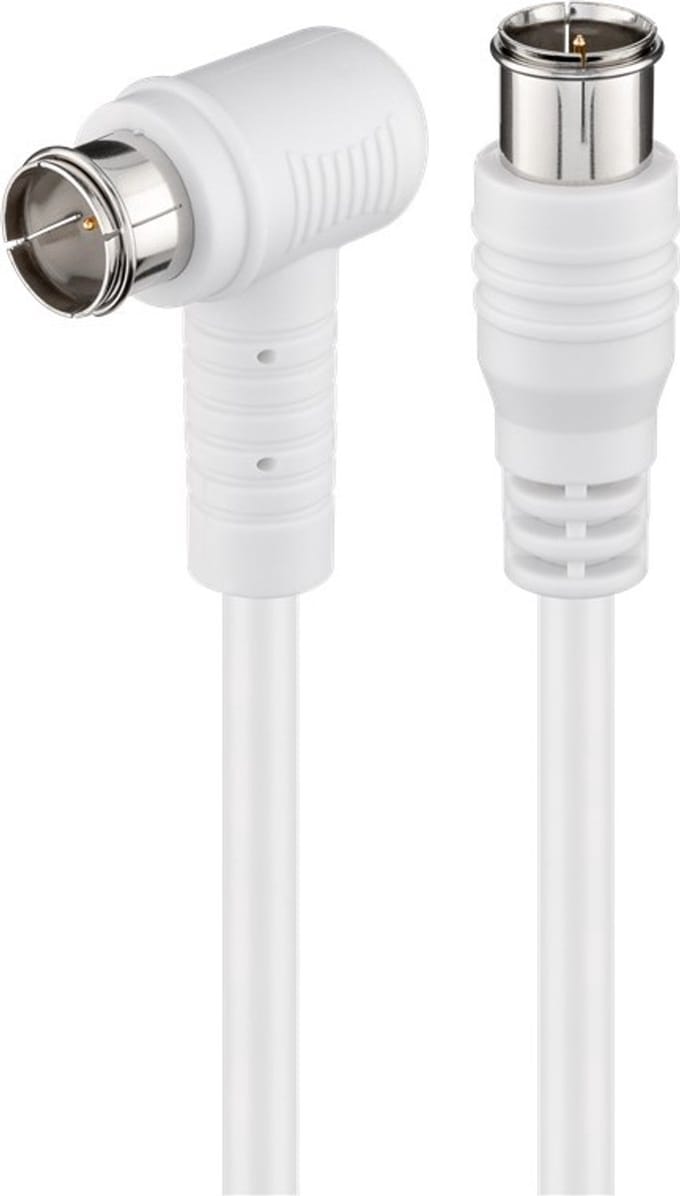 Goobay Angled SAT Antenna Cable (80 dB), Double Shielded 3.5 m