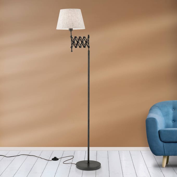 ORION Schaarlamp Factory met linnen kap