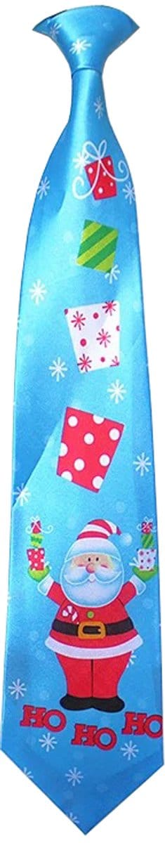 Sorprese Stropdas - Kerst Stropdas - 100% Polyester - Lichtblauw - Stropdassen - Model 1 - Cadeau