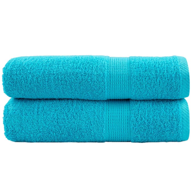 vidaXL - Badhanddoeken - SOLUND - 2 - st - 600 - g/m² - 70x140 - cm - turquoise