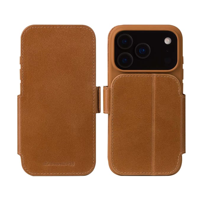 dbramante1928 Copenhagen Bookcase geschikt voor Apple iPhone 17 Pro - Tan