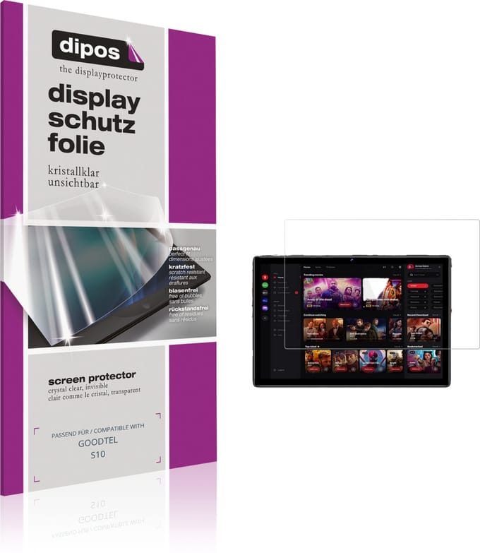 dipos – 2x Beschermfolie geschikt voor GOODTEL S10 | Krasbestendige & heldere Screenprotector Ultra-Thin
