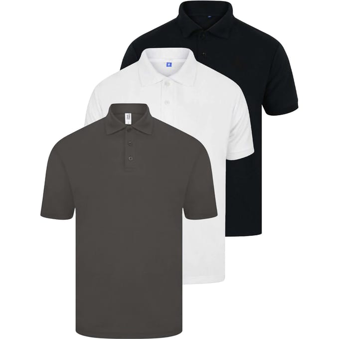 Kruze | Heren Poloshirts (3-pack) - ZWRT/D.GRJS/WIT