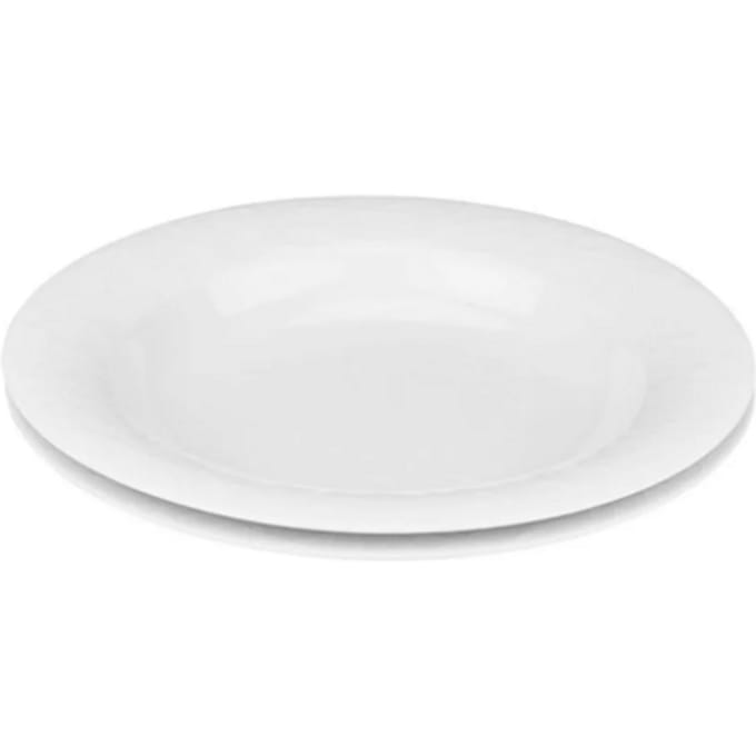 Rosenthal Set van 2 Diepe Borden, 24 cm, Wit, Porselein