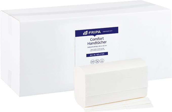 Fripa handdoekpapier comfort wit 203x240mm Z-vouw 2-laags