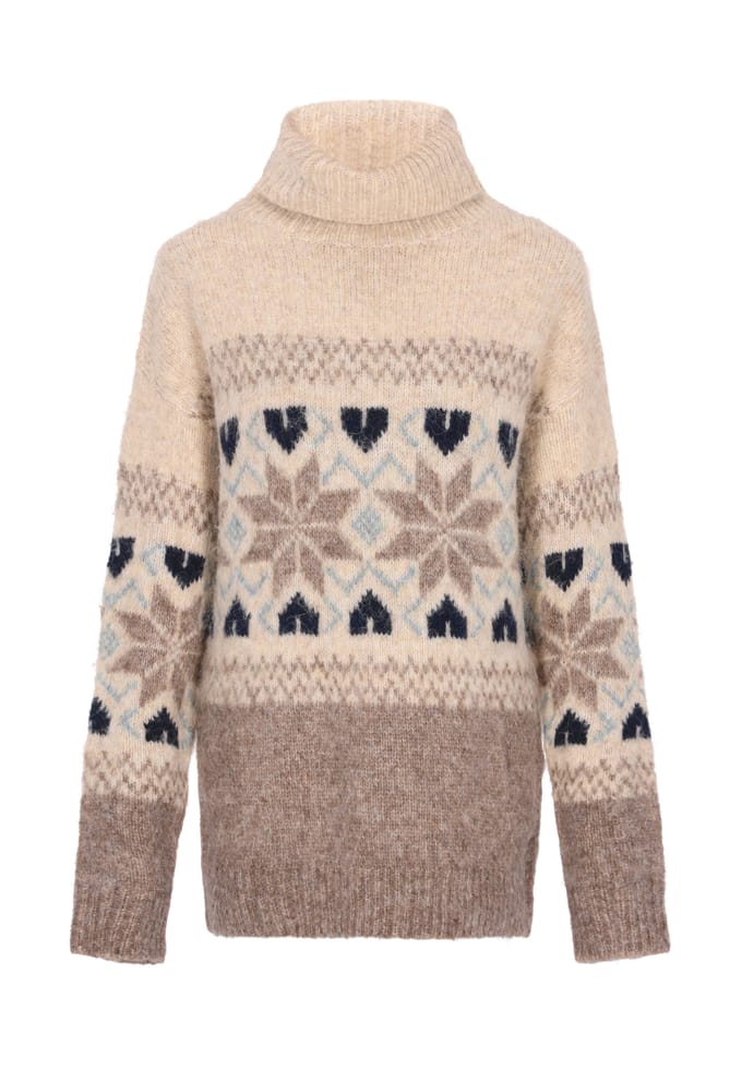 usha Jumper Dames Beige Veelkleurig