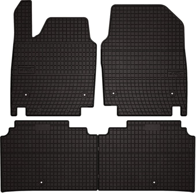 Wielganizator SolidPRO Serie - Rubberen Automatten - Kia EV6 Crossover - Zwart - Volledig Geschikt