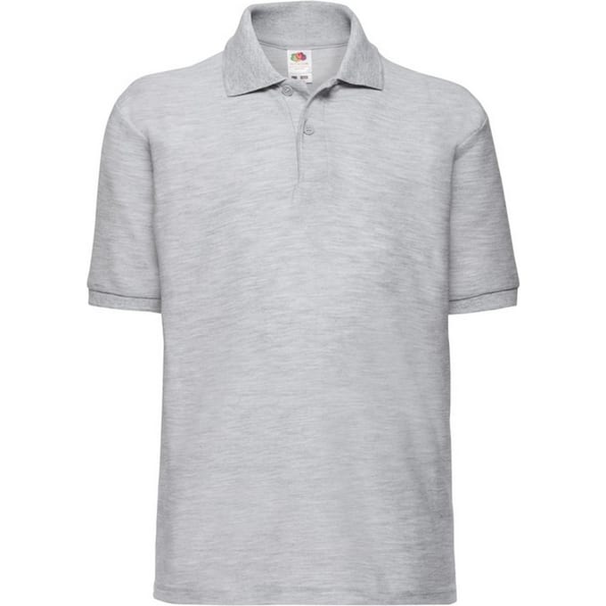 Fruit of the Loom Kinder/Kinder 65/35 Poloshirt (Heide Grijs)