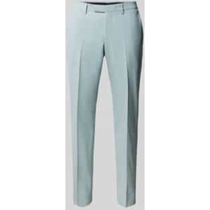 Broek in lindegroen met steekzakken opzij, model 'Ryan'
