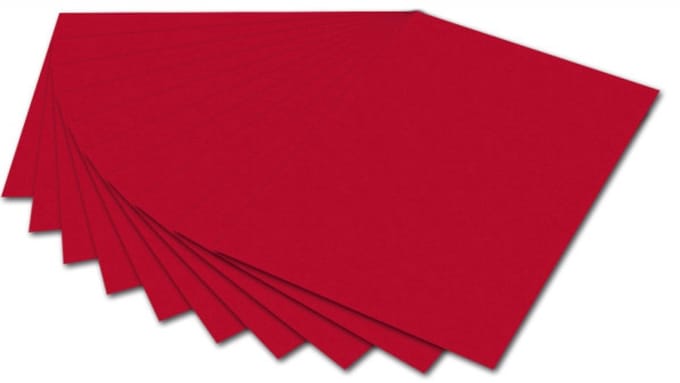 Fotokarton Folia rood - A4 300gr pak 50 vel