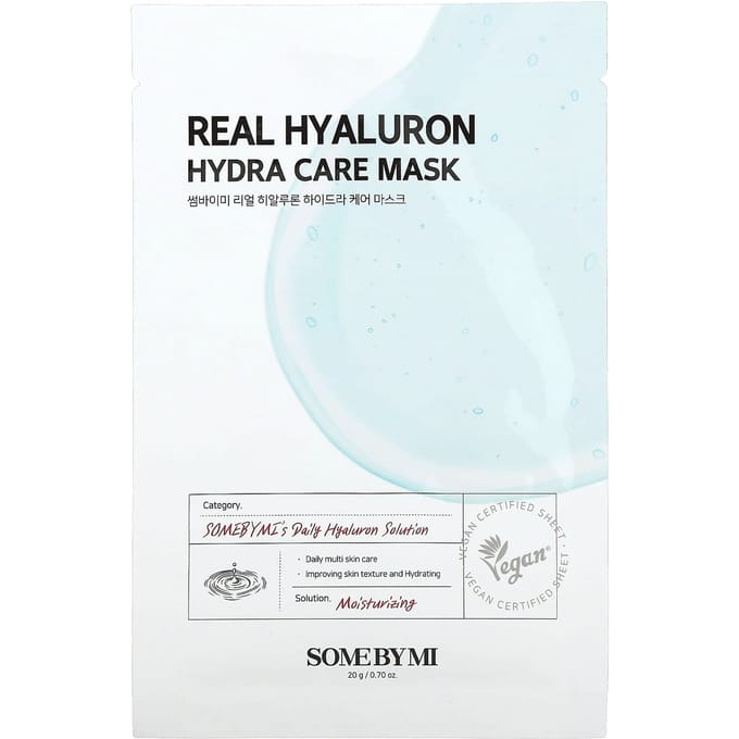 Real Hyaluronic Acid Hydra Care Beauty Masker, 1 Vel, 20G(0.70Oz) white