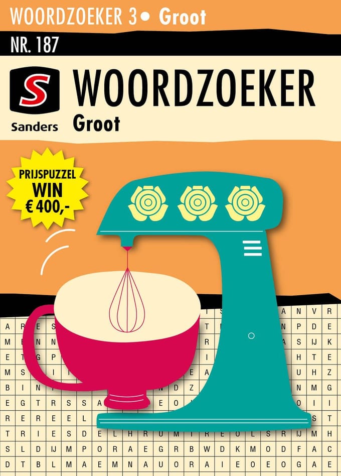 Sanders Puzzelboek Woordzoeker 3* Groot, editie 187