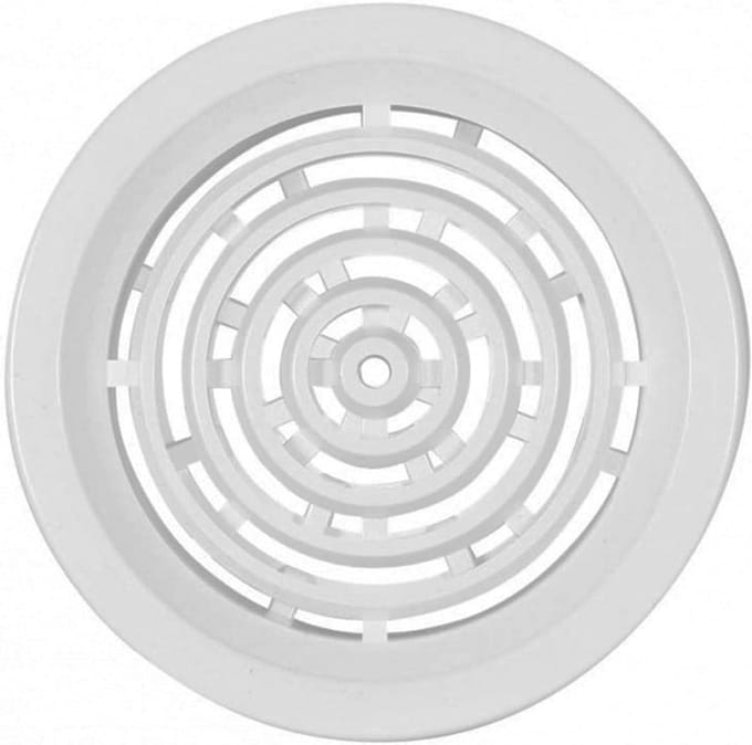 Ronde Ventilatieroosters Set van 4 - 60 mm - Kunststof Weiß