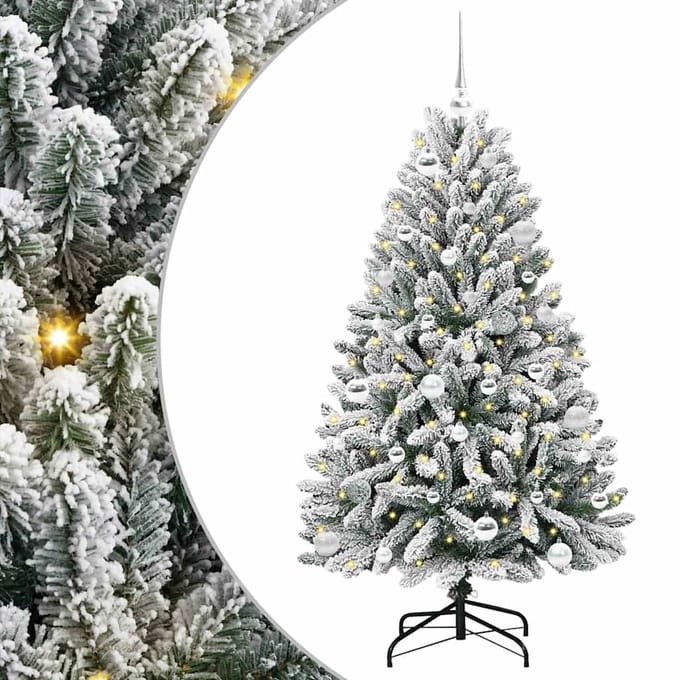 vidaXL - Kunstkerstboom - 150 - cm - 150 - LED's - Warmwit - PVC - en - Staal