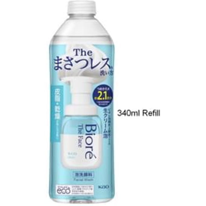 Kao - Biore The Face Foam Facial Cleanser Moist 340ml Refill