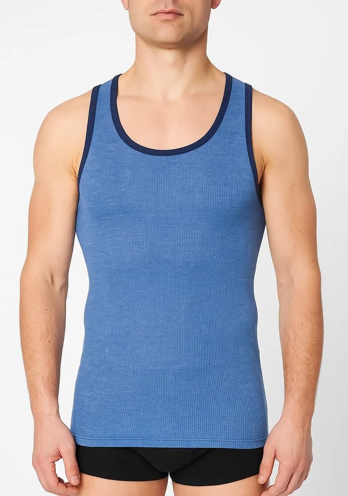 Heren hemd blauwe streep, M2000 - XXL