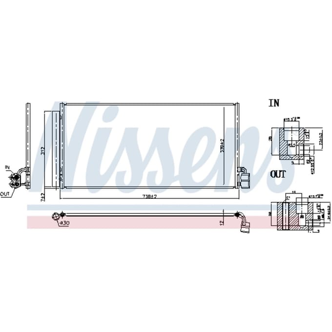 Condensator, airconditioning NISSENS 941068