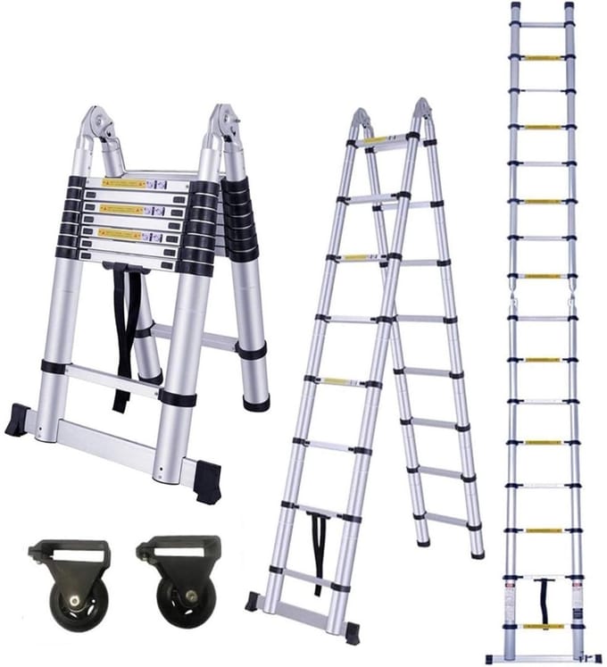 Veltro® Telescoopladder Aluminium - Vouwladder - 5M