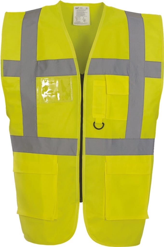 Yoko Signalisatie multifunctioneel executive vest YHVW801 - Hi Vis Yellow - S