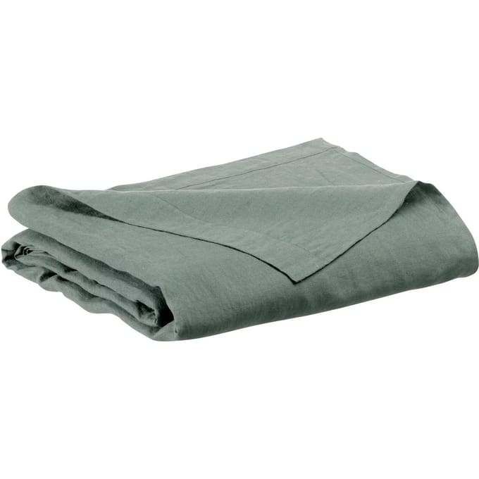 Plat laken stonewashed katoen Vivaraise Zeff