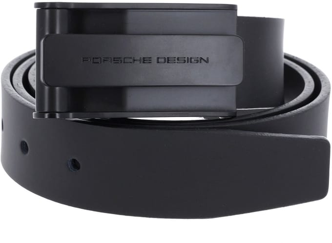 PORSCHE DESIGN Leren riem Business Hook Belt 3,5 W85 Black zwart