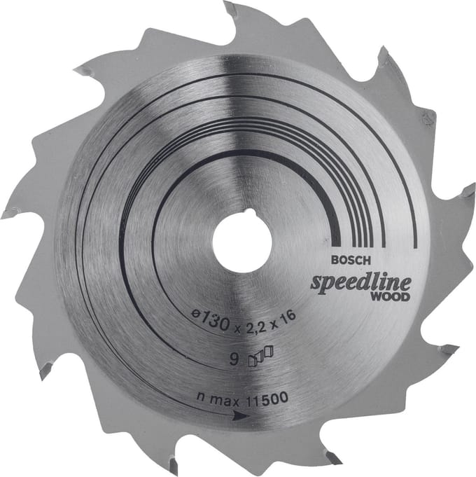 Bosch RUNDSAVKL 130X16MM 9T SPEEDLINE Hout