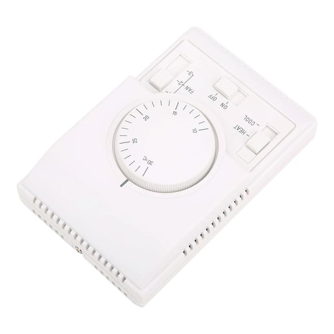 Thermostat de climatiseur monté en surface, régulateur de température mécanique 1030 °C AC220 V white