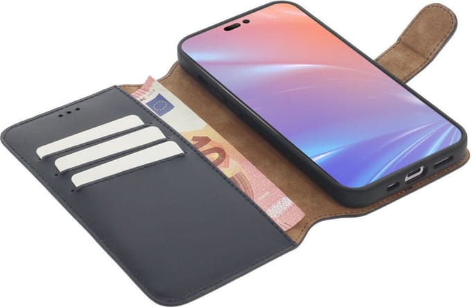 Minim 2-in-1 Apple iPhone 14 Plus Hoesje Book Case en Back Cover Blauw