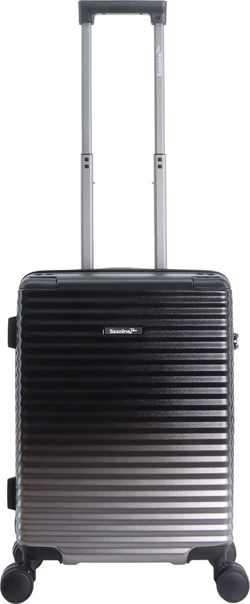 Saxoline Blue – Elite | Harde Kofferset / Trolleyset / Reiskofferset – Small/Medium/Large – Zwart - Zwart / Set