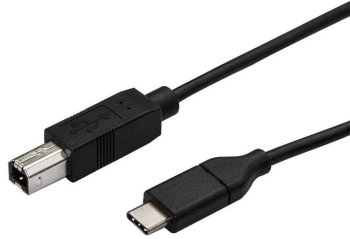 StarTech.com USB-C Aan USB-B Printer Cable - M/M - 0.5 m - USB 2.0 - USB-C cable - 50 cm