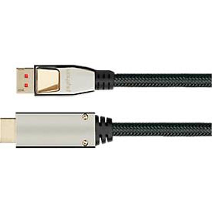 DisplayPort 1.4 kabel Good Connections Python® serie, tot 4K, volledig metalen connector & nylon vlecht, lengte 3 m, zwart