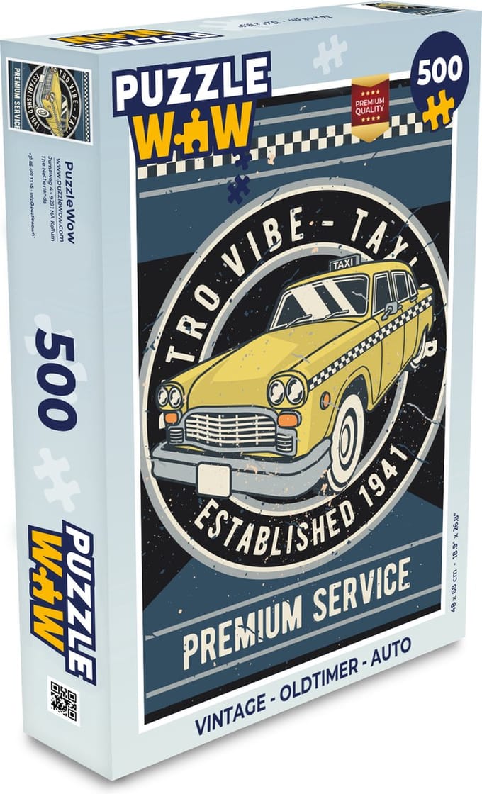 Puzzel Vintage - Oldtimer - Auto - Legpuzzel - Puzzel 500 stukjes