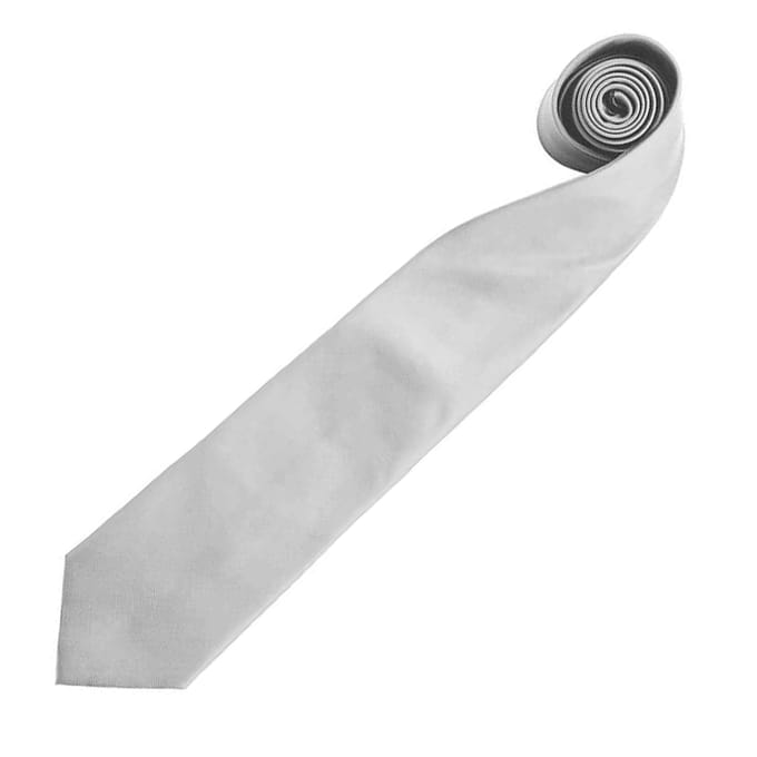 Premier Mannen 'Kleuren' Effen Mode / Zaken Stropdas (Zilver)