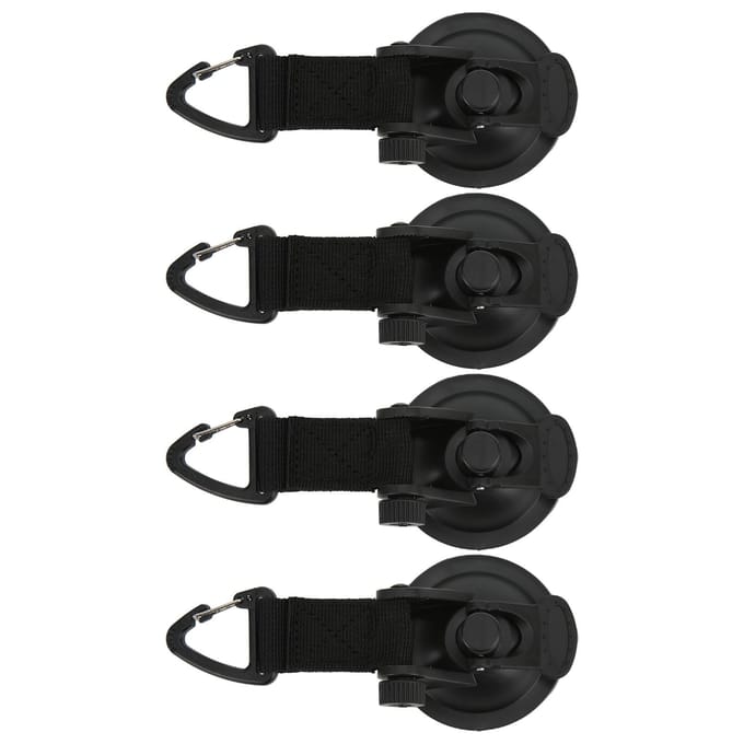4 STUKS Auto Tent Zuignap Sterk Absorptievermogen Draagbaar Multifunctioneel Heavy Duty Zuignap voor Buitenreizen black