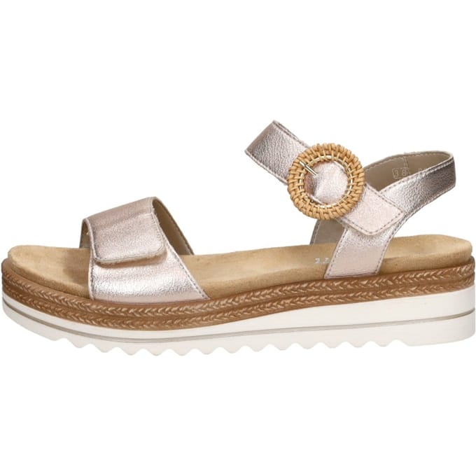Remonte Gouden Leren Dames Sandalen - Goud - 40