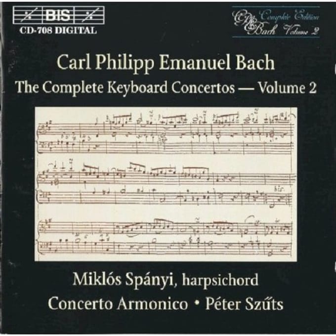 Miklós Spányi, Concerto Armonico - C.P.E. Bach: Keyboard Concertos Vol.2 (CD)