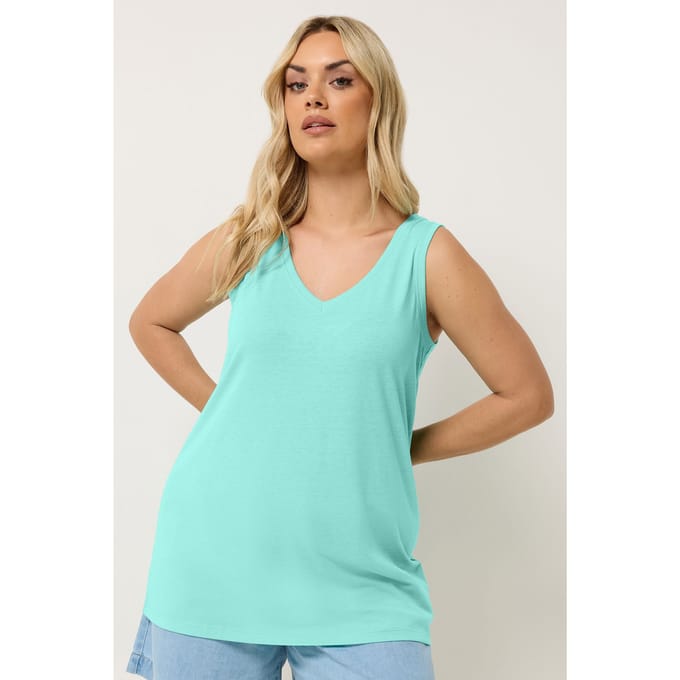 Yours Basic Mouwloze Top Met Vhals Size 42